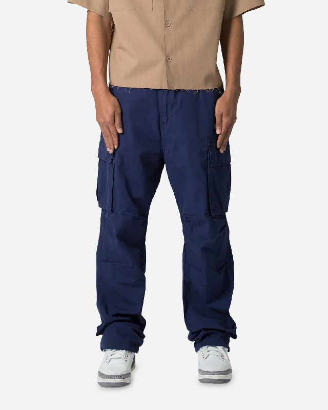 MNML Ultra Baggy Vintage Cargo Pants Navy Cozy Knit Pants