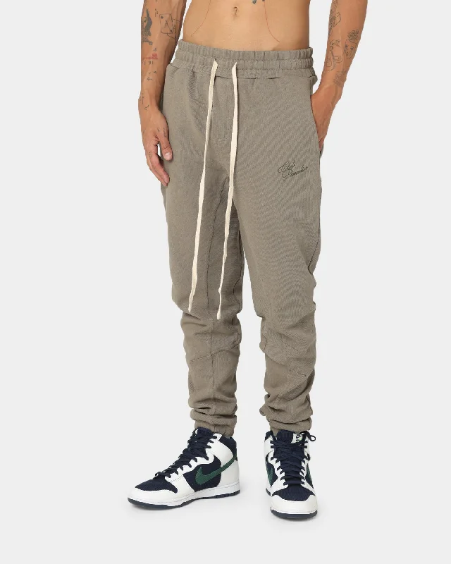Club Paradise Amalfi Sweat Pants Taupe Chic Wool Trousers