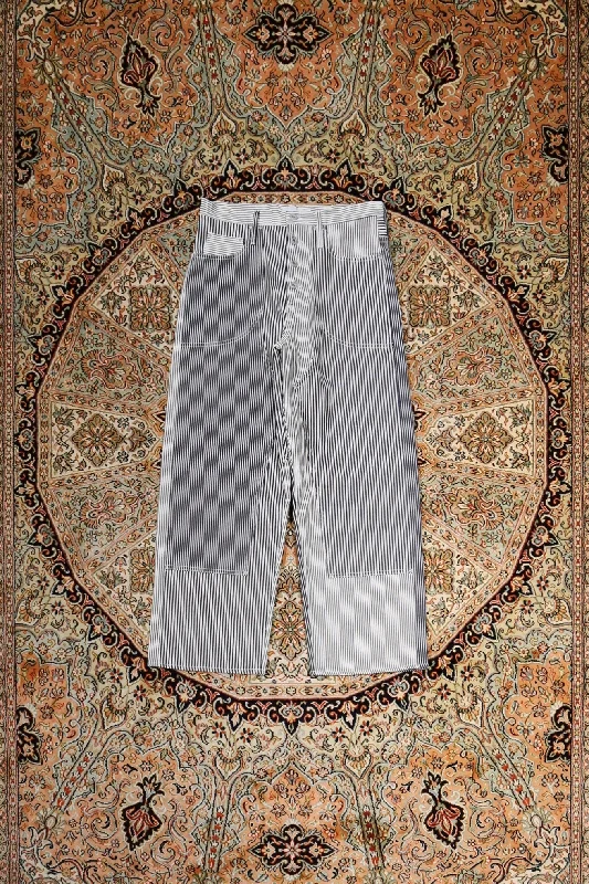 SUGARHILL DOUBLE KNEE RANDOM HICKORY PANTS (HICKORY) Comfy Zip-Up Pants