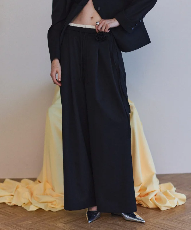 【25SPRING PRE-ORDER】Motif Super Wide Double Waisted Pants Soft Cotton Pants