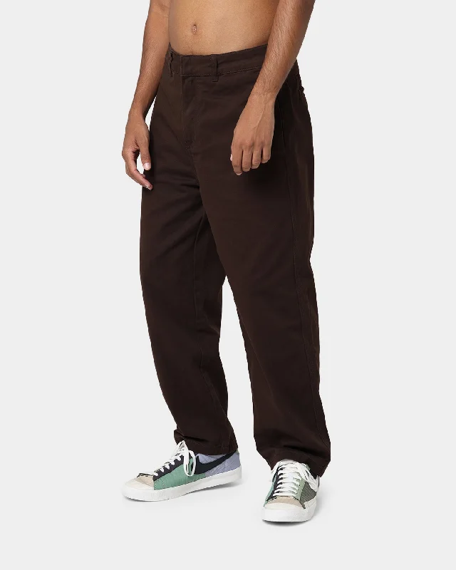X-Large 91 Work Pants Brown Formal Wide-Leg Pants