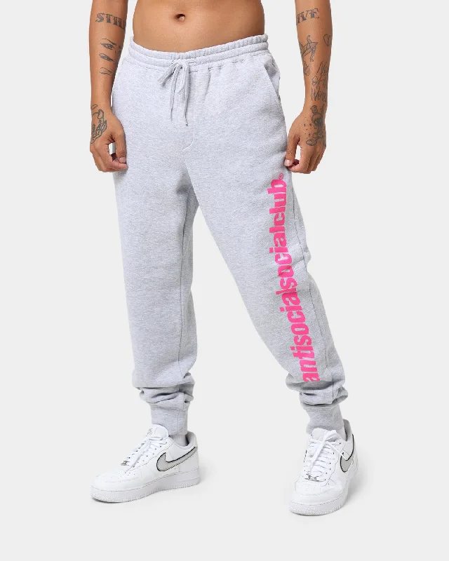 Anti Social Social Club Official Sweat Pants Grey Classic Straight Pants