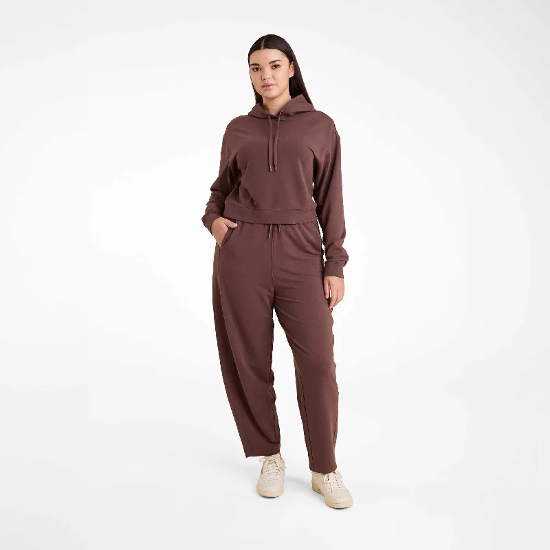 CloudTech Boyfriend Pant | Coffee Comfortable Pleated Pants