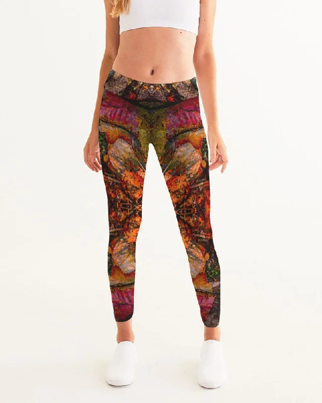 Cycle Rider of Autumn :: Women's Yoga Pants Slim-Fit Khaki Pants