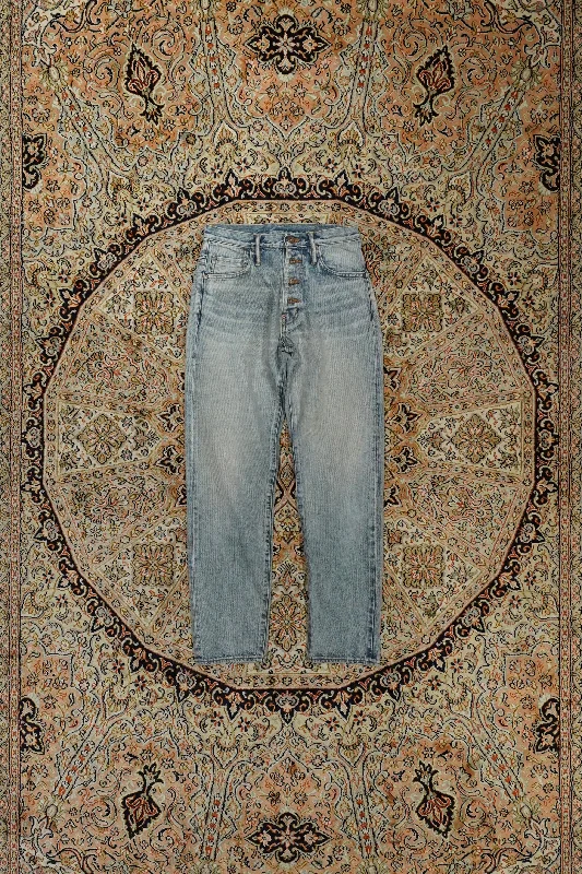 SUGARHILL FADED DENIM PANTS TYPE 502 (FADED INDIGO) Elegant Palazzo Trousers