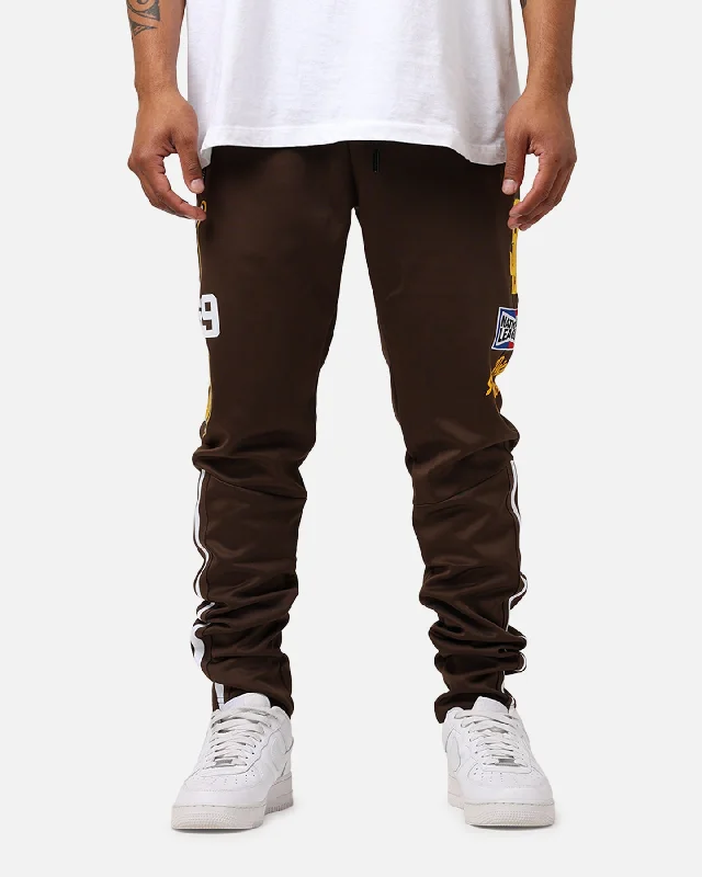 Pro Standard San Diego Padres Fast Lane Track Pants Brown Trendy Work Pants