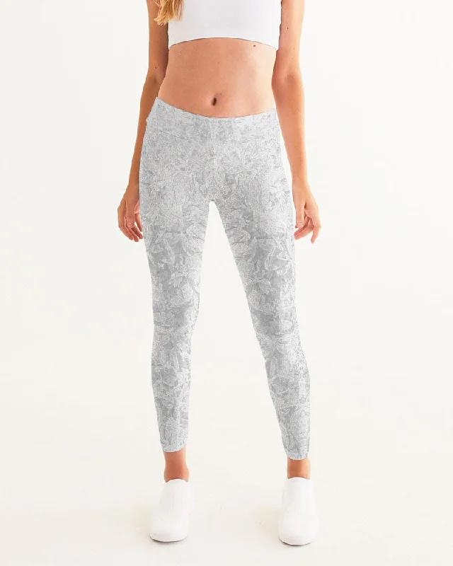 Darth Flower Power :: White :: Women's Yoga Pants Stylish Slim Trousers