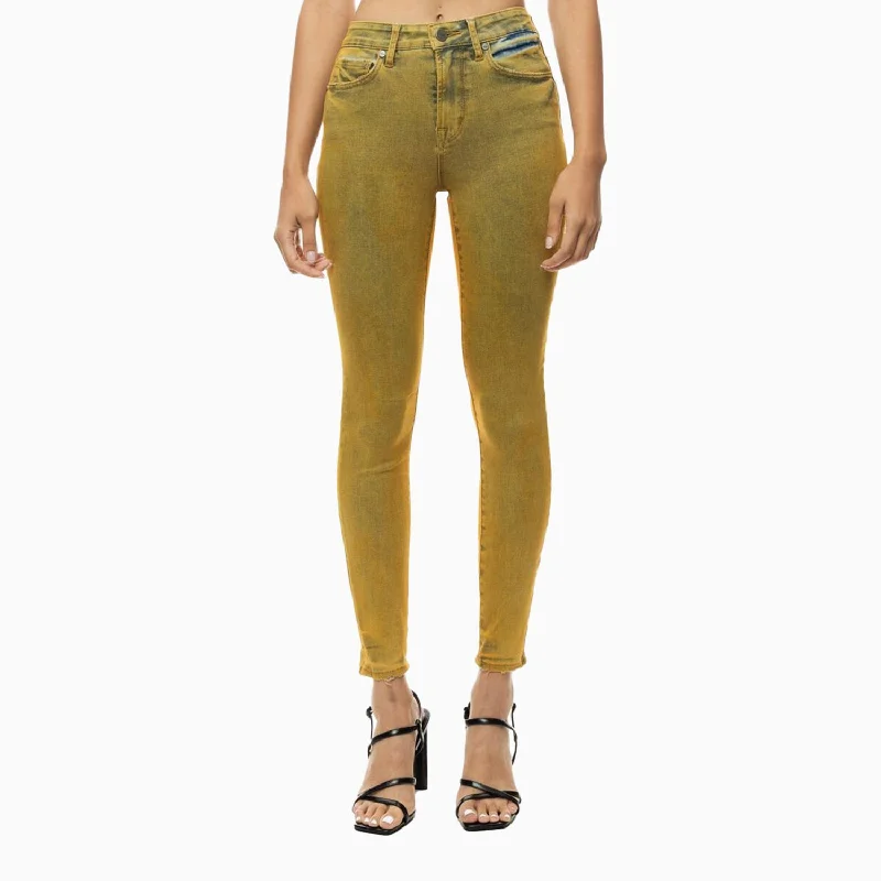 Women's Over Spray Fashion Denim Slim Pant Stylish Slim Trousers