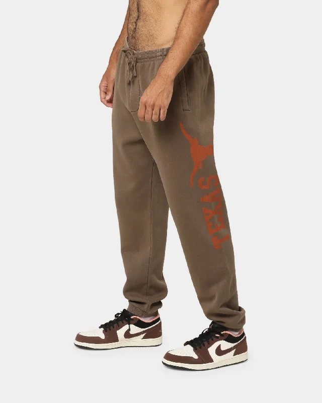 National Collegiate Athletic ASSC Texas Longhorns Vintage Baggy Track Pants Washed Chocolate Formal Stretch Pants