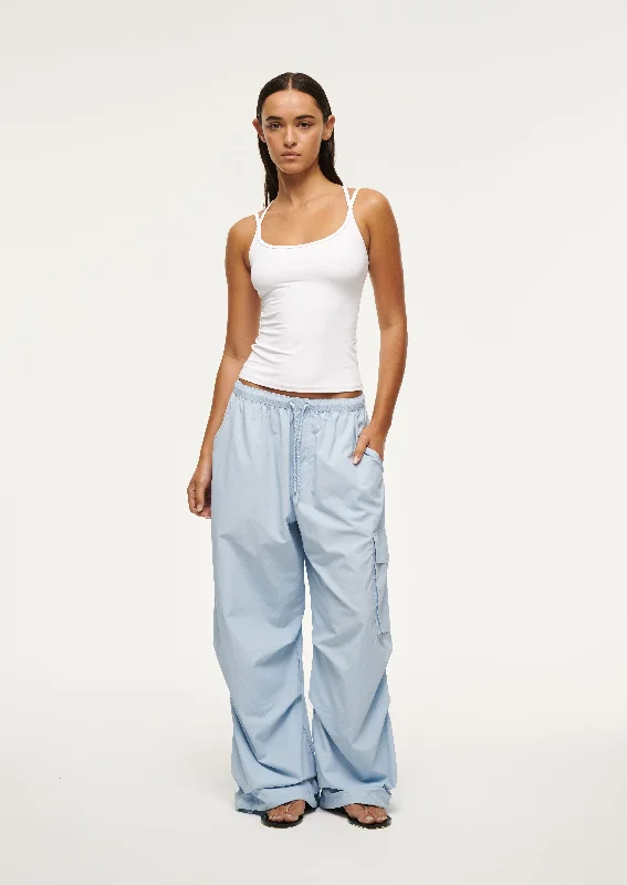 AWARD SPRAY PANT IN SKY BLUE Sleek Black Pants