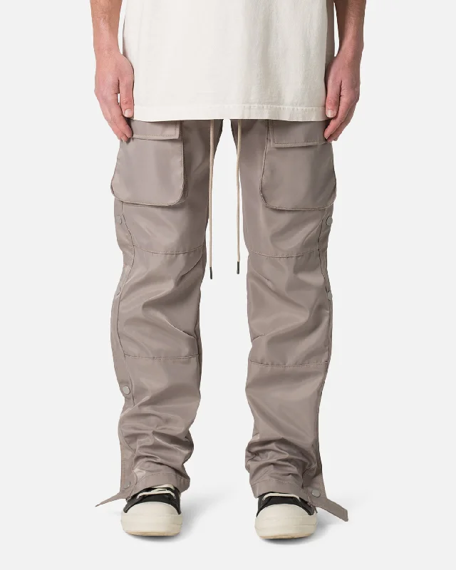MNML Snap Front Cargo Pants Grey Formal Slim Pants
