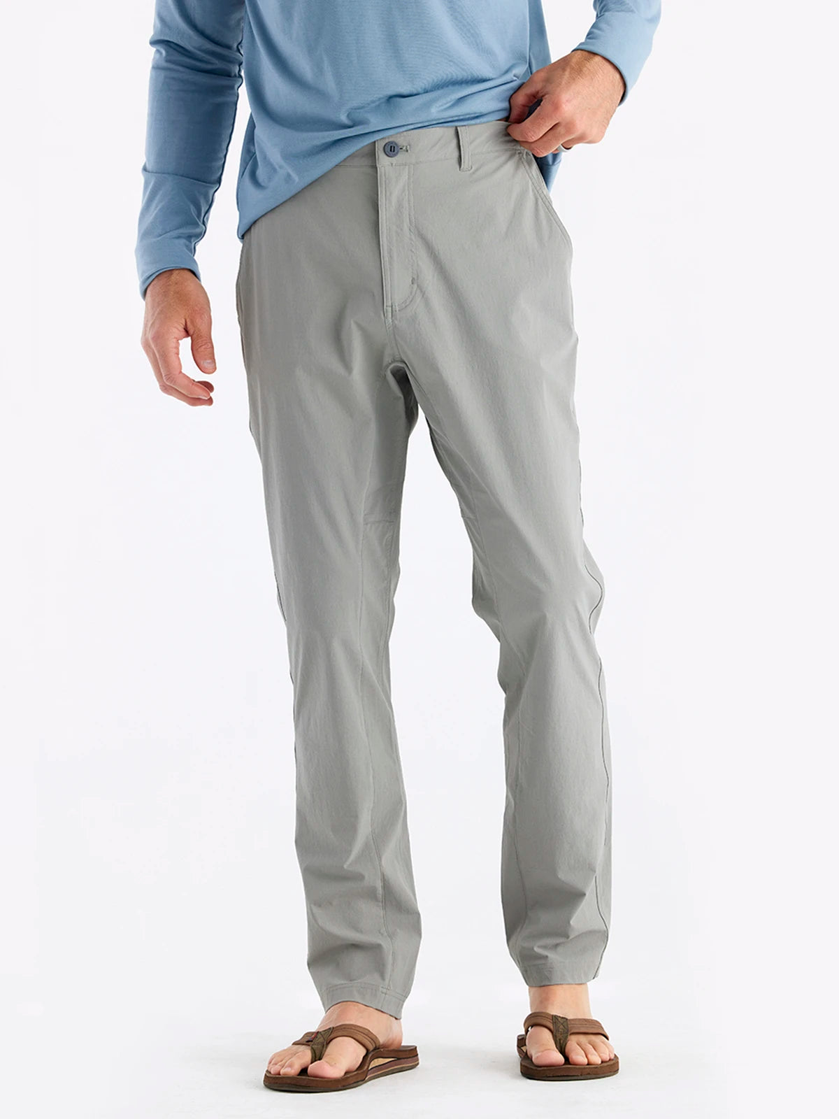 Men's Latitude Pant - Cement Elegant Wool Trousers