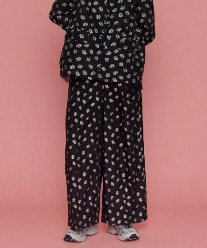 【25SPRING PRE-ORDER】Sheer Jacquard Easy Pants Casual Yoga Pants