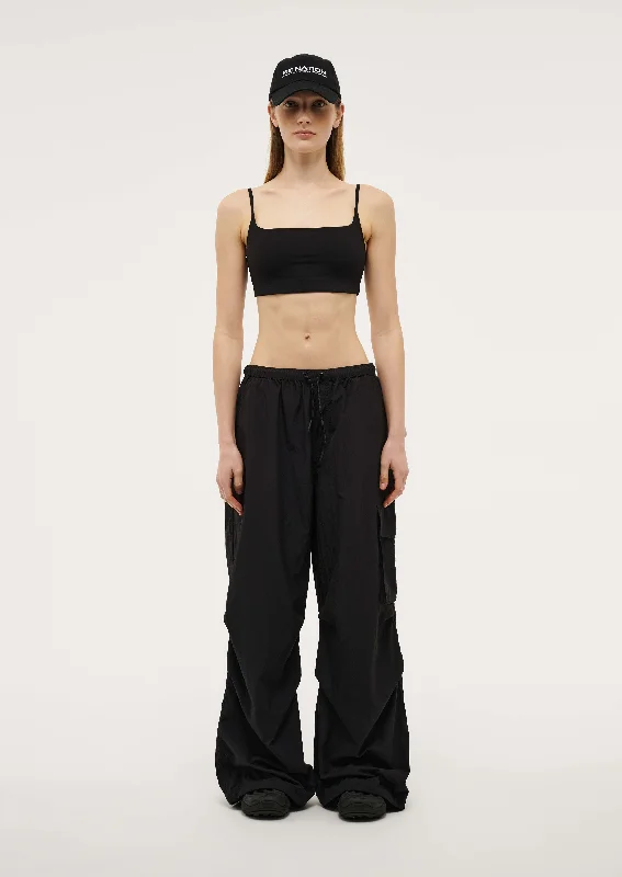 AWARD SPRAY PANT IN BLACK Trendy High-Waist Trousers