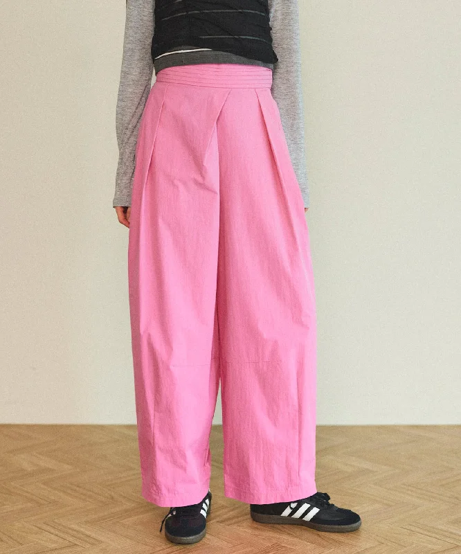 【25SPRING PRE-ORDER】Waist Pleats Cocoon Pants Chic Slim Fit Pants