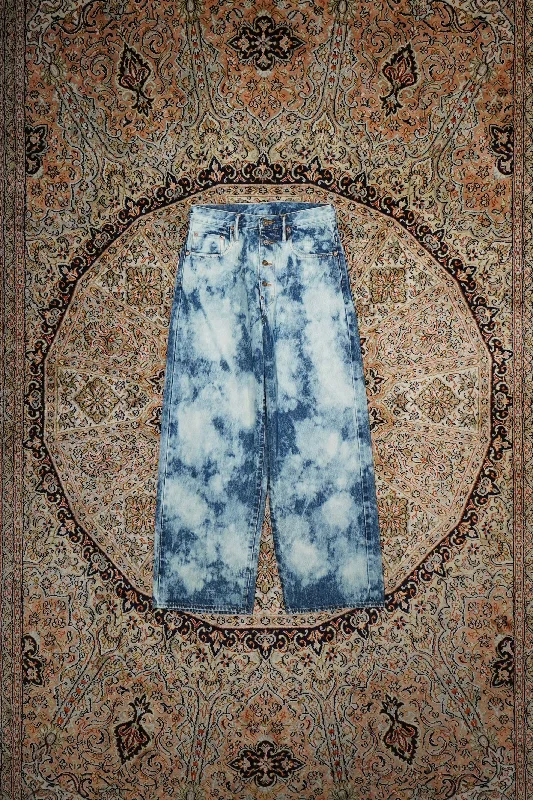 SUGARHILL RANDOM BLEACH CLASSIC DENIM PANTS Casual Plaid Pants