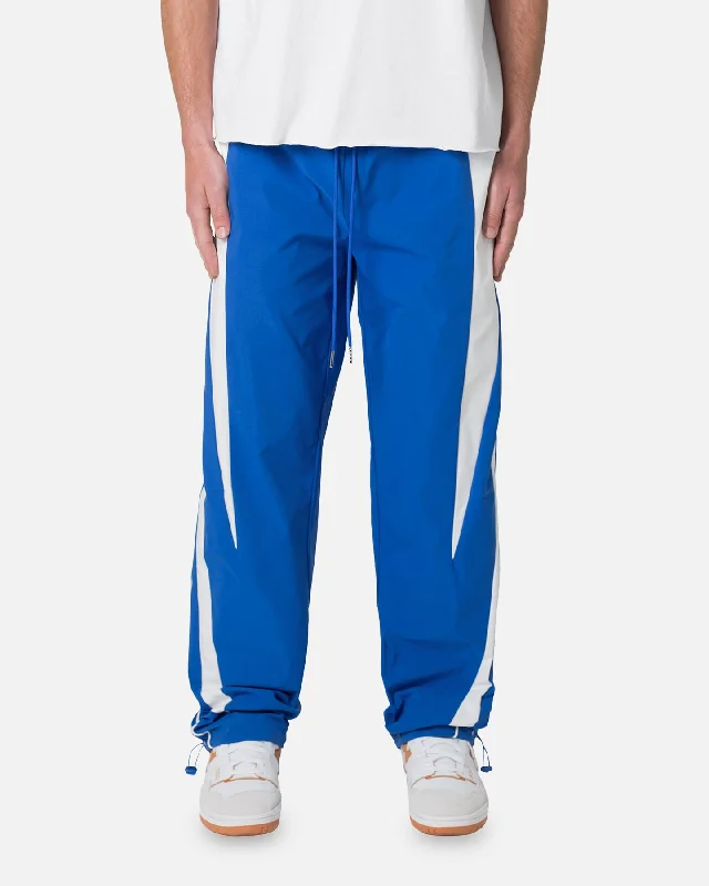 MNML Striped Track Pants Blue/White Relaxed High-Waist Trousers