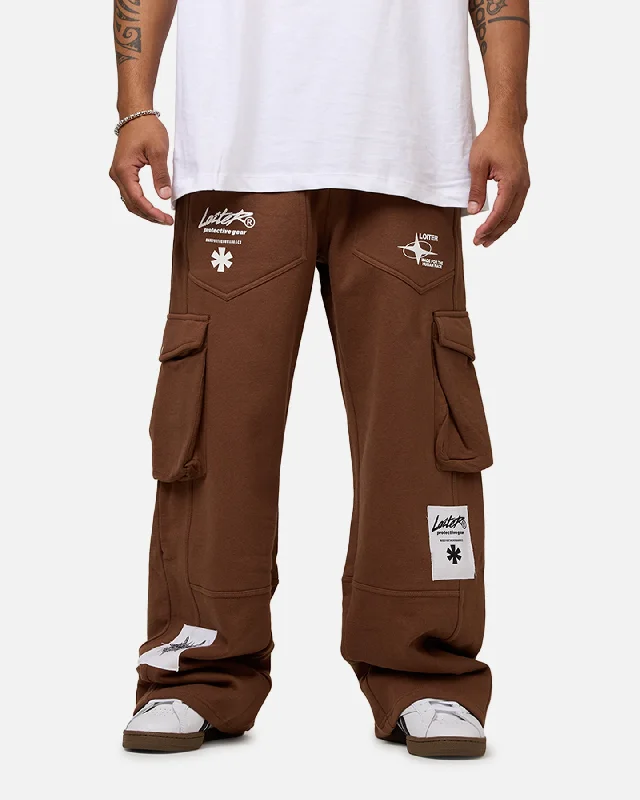 Loiter Utopia Cargo Sweat Pants Brown Modern Bootcut Pants