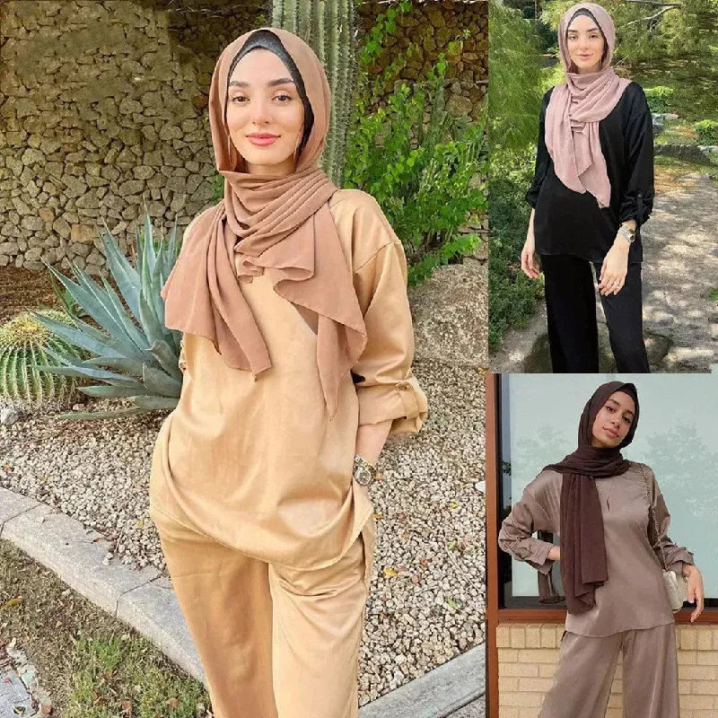 Arab2 piece set  Middle East Dubai Two Pant Suit ArabCo ord  2 piece set Relaxed Lounge Trousers