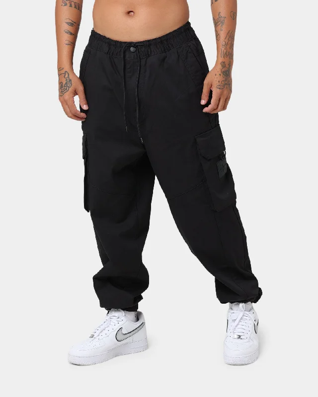 Calvin Klein Seasonal Washed Cargo Pants Ck Black Casual Wide Pants
