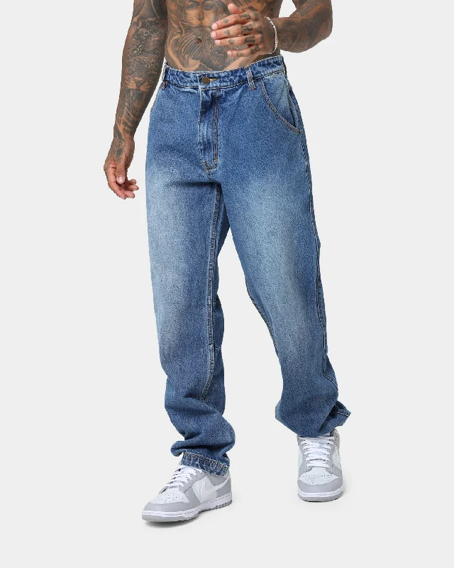 Honor The Gift Icon Denim Pants Light Indigo Elegant Wool Trousers