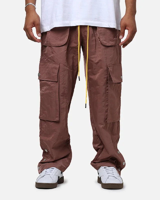 Diet Starts Monday Nylon Cargo Pants Dusty Rose Casual Wide Pants