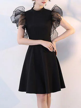 Fashion Little Black Homecoming Dress with Multi Straps        cg22864