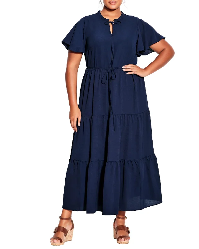 Happy Tier Dress | Navy Peacoat