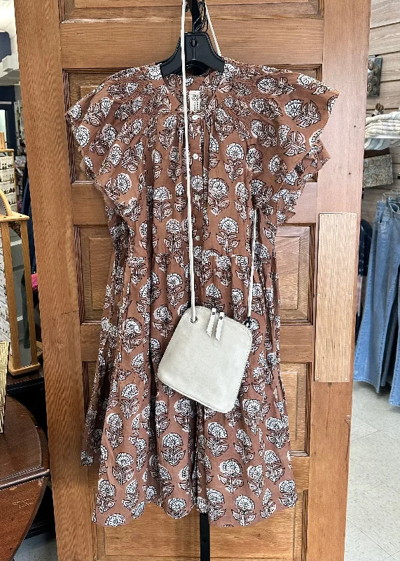 Cocoa Block Floral Dress by Uncle Frank