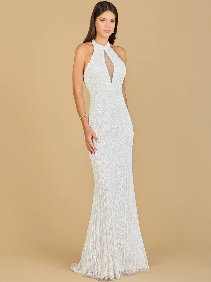 Lara 51133 Halter Neck Dress With Keyhole