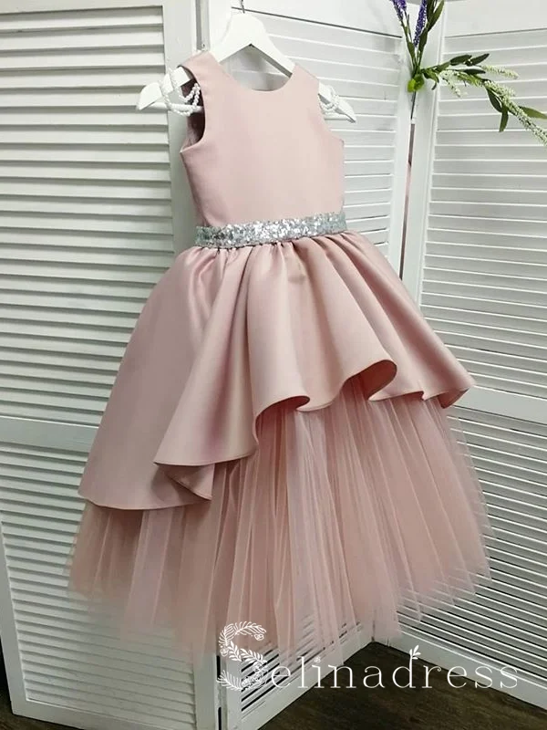 Lovely Pink Pretty Cheap Wedding Little Girl Flower Girl Dresses GRS009