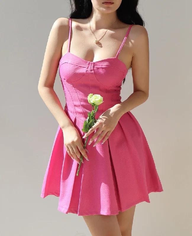 Raven dress (ready stock in pink (S)/ 2 colours)