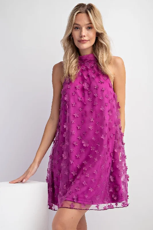 Flower Halter Dress