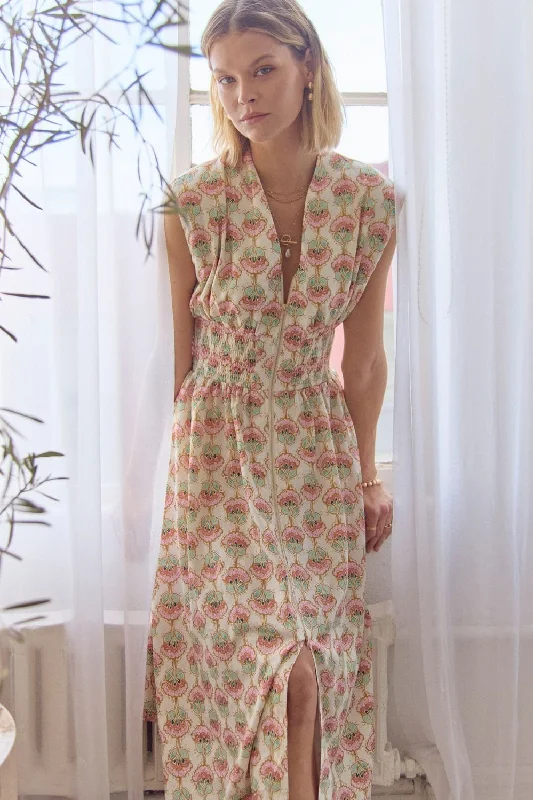 Poppy Cream Dress S-2XL
