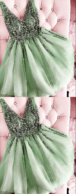 Sage Green beach bridesmaid homecoming dresses    cg23053