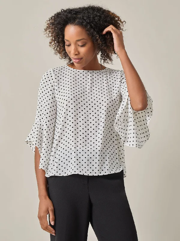 Printed Carrie Blouse Side Tie Blouse