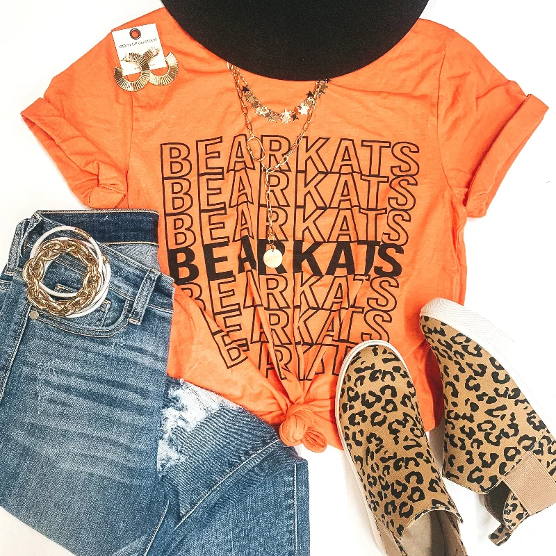 Bearkat Game Day | Bold Bearkats Short Sleeve Graphic Tee in Orange Machine Wash Dry Clean Hand Wash