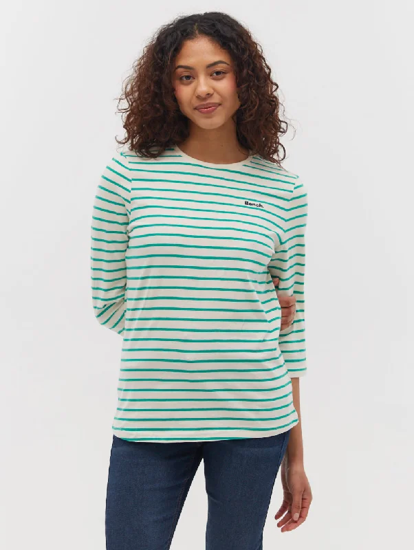 Lesedi 3/4 Stripe T-Shirt Ribbed T-Shirt High Neck Heavyweight
