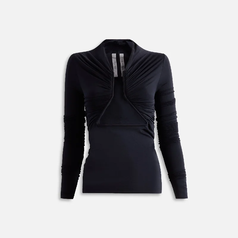 Rick Owens Prong Tees - Black Jersey Fabric Tulle Fabric Batik Fabric