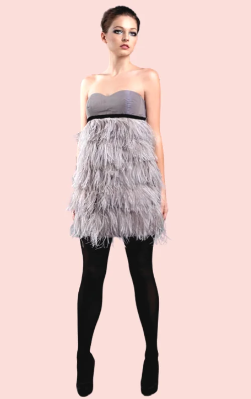 Jodi Feather Dress - Smoke