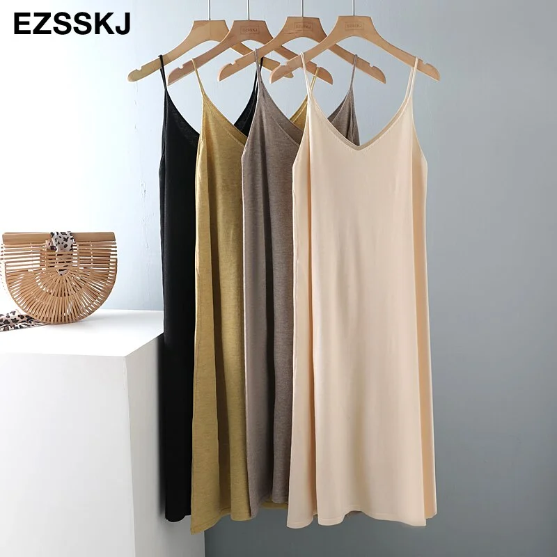 chic A-LINE basic spring summer dress strapless knit dress women loose camisole oversize long dress Female knit maxi dress Classic Tulle Maxi Dress chic A-LINE basic spring summer dress strapless knit dress women loose camisole oversize long dress Female knit maxi dress Classic Tulle Maxi Dress