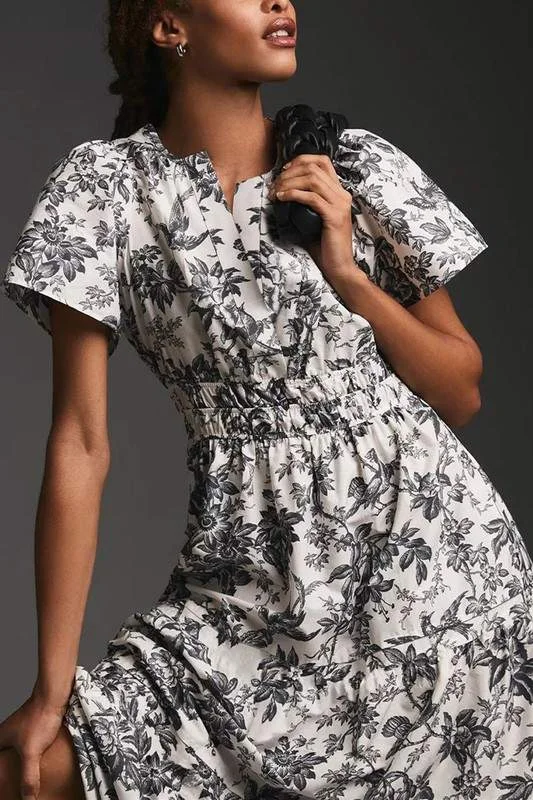 FLORAL MAXI DRESS Classic Solid Maxi Dress