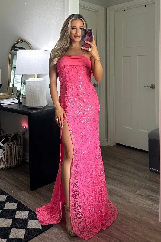 Hello Lover Bow Back Shimmer Lace Maxi Dress: Barbie Pink Comfortable Cotton Maxi Dress Hello Lover Bow Back Shimmer Lace Maxi Dress: Barbie Pink Comfortable Cotton Maxi Dress