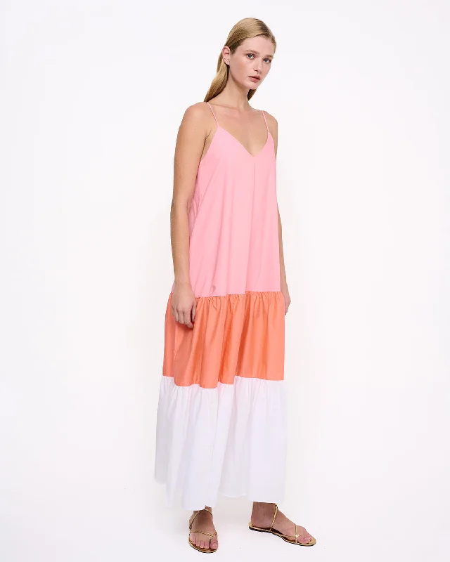 Thin Strap 3 Color Maxi Dress Fashionable Chiffon Maxi Dress