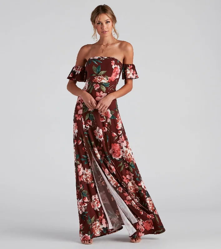 Total Beauty Floral Maxi Dress Stylish Boho Chic Maxi Dress