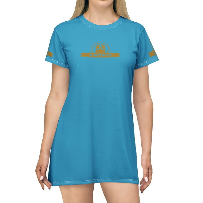 A Who Dares Wins ID RSF T-Shirt Dress (AOP) Mesh Canvas Denim