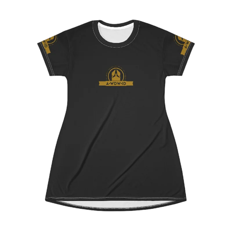 A Who Dares Wins ID RSF T-Shirt Dress (AOP) Ribbed T-Shirt High Neck Heavyweight