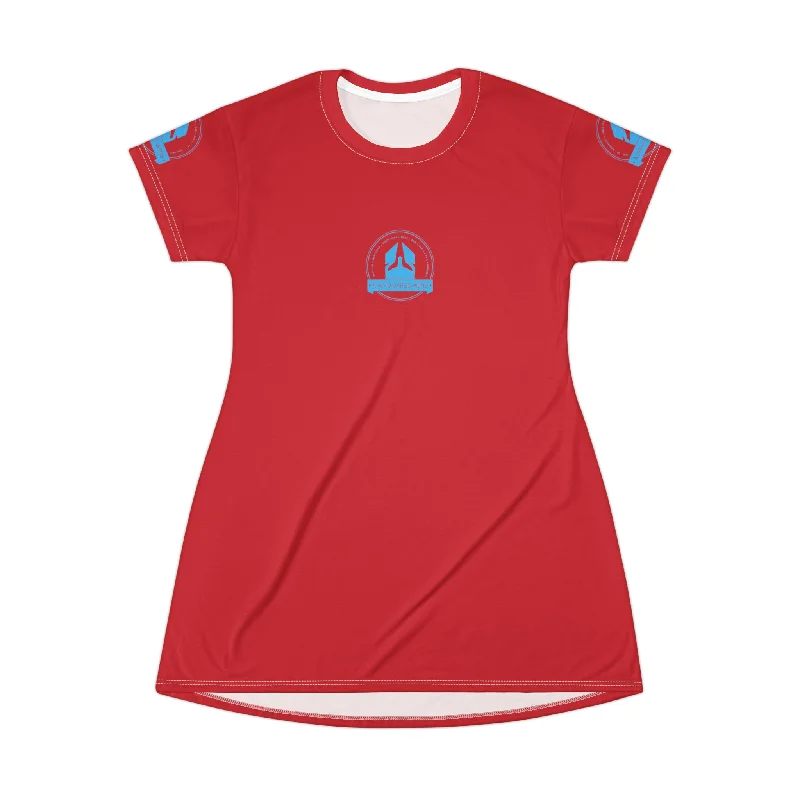 A Who Dares Wins T-Shirt Dress (AOP) Handmade Hand-knitted Hand-woven