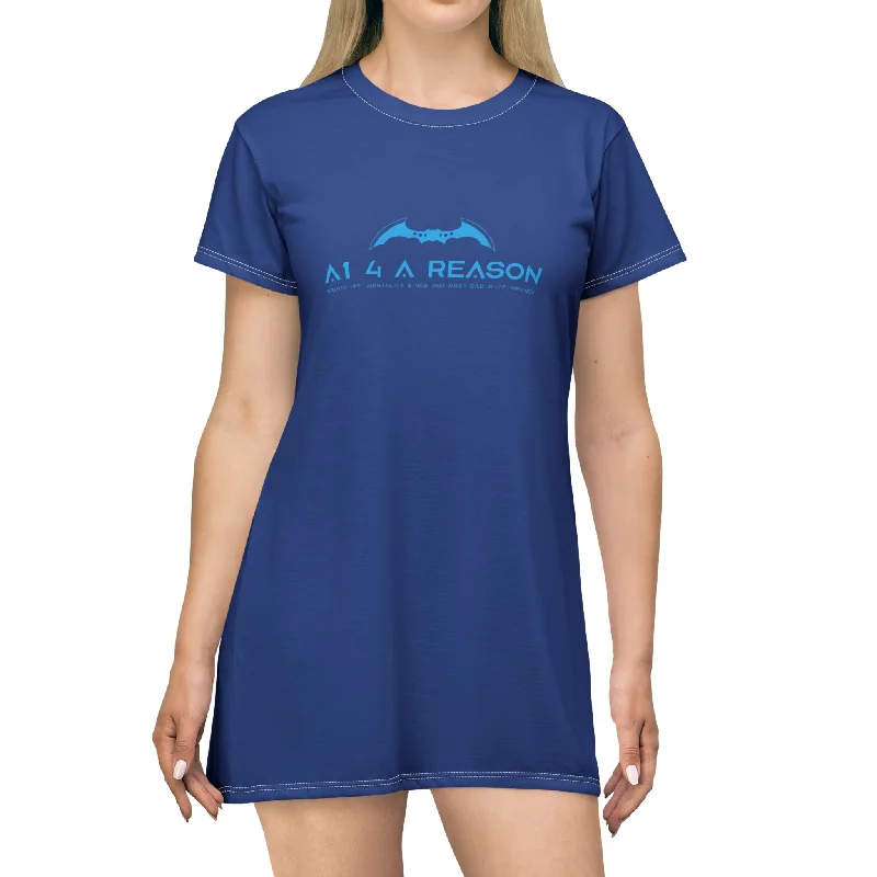 A1 4 A Reason T-Shirt Dress (AOP) Notch Collar Peter Pan Collar Cowl Neck