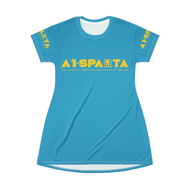 A1-Sparta  T-Shirt Dress (AOP) Wool Fabric Cashmere Fabric Tweed Fabric